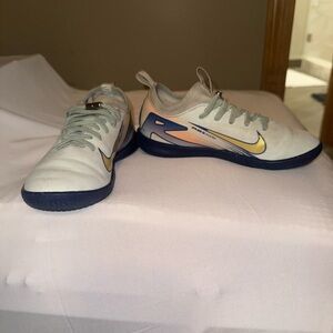 Nike Navy Blue and Mint Green Ronaldo CR7 Turf Sneakers